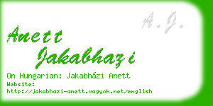 anett jakabhazi business card